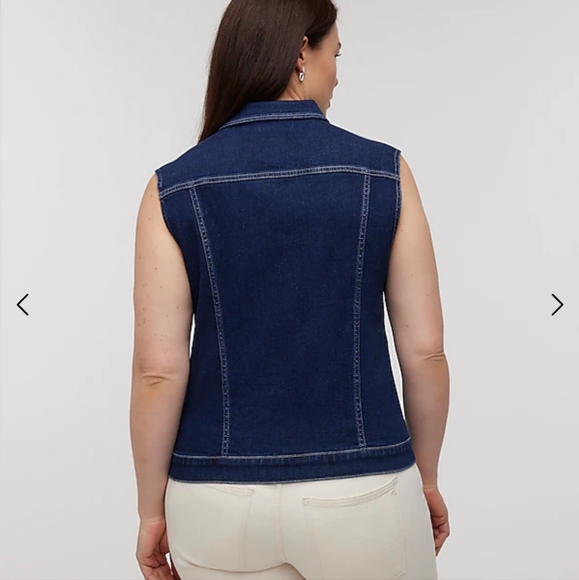 MADEWELL Denim Fitted Vest in Rocco Wash (XXL) - Picture 3 of 4